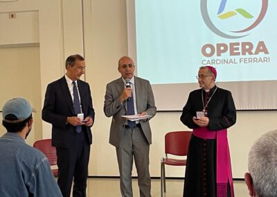 Monsignor Delpini, il Sindaco Sala e il Presidente Pasquale Seddio